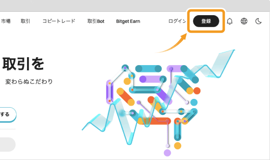 Bitgetのトップページ