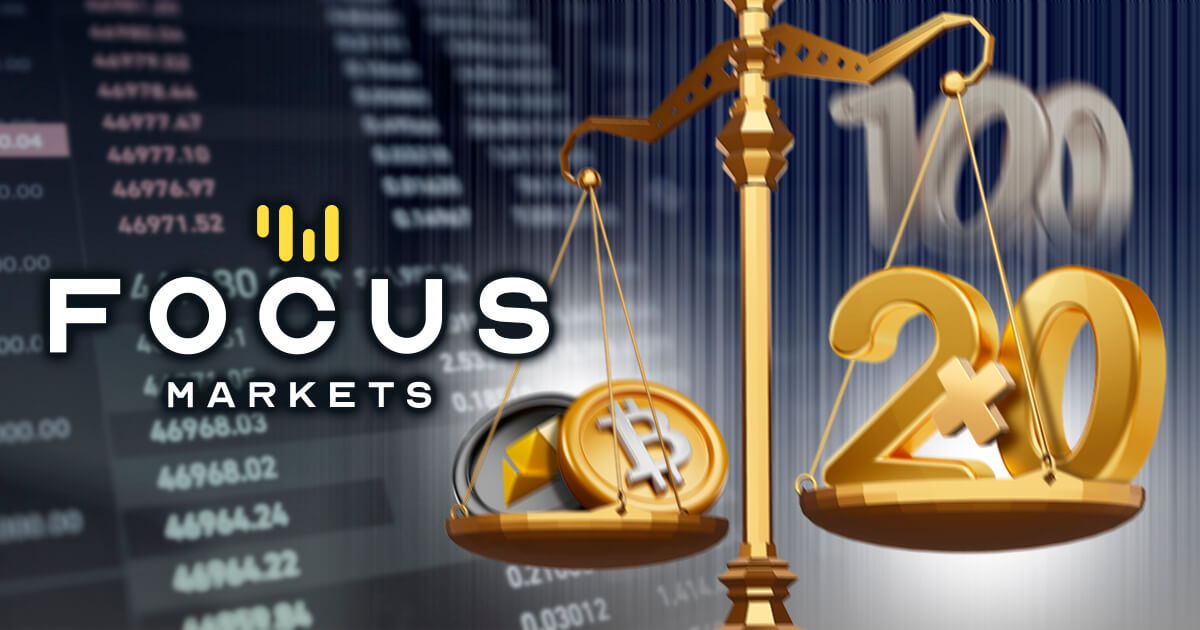 Focus MarketsがBTCとETHの最大レバレッジを20倍に引き下げ