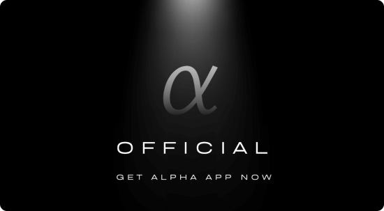 Alphaのリリース告知バナー