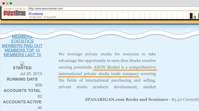 axonmarkets.comのアーカイブページ