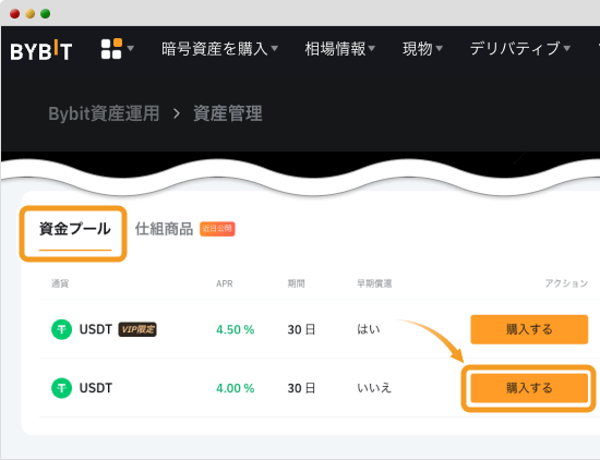 Bybit資産管理ページ