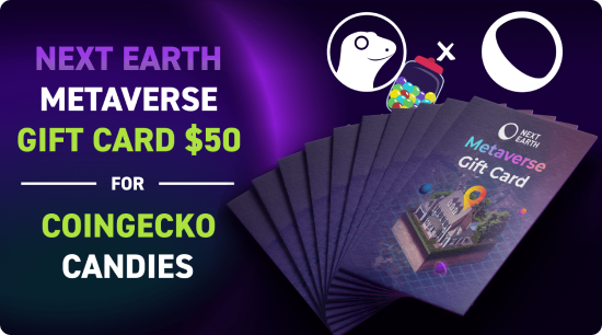 Coingecko内のNext Earthギフトカードの特典