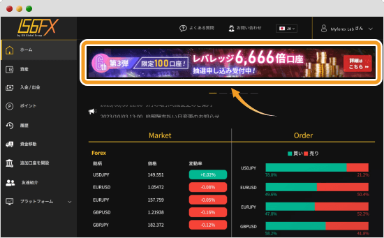IS6FXマイページ