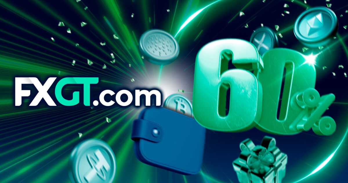 FXGTがクリプトマックス口座限定で60%ロイヤリティボーナスキャンペーンを開催