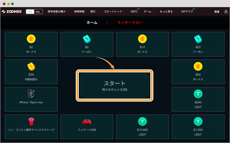 ZoomexのZWTCラッキードロー