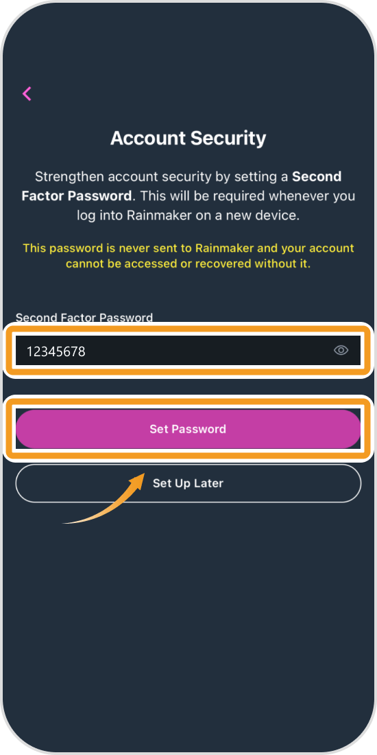 パスワードの設定