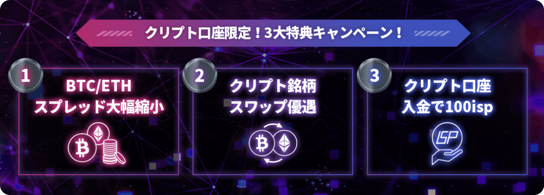 IS6FXクリプト口座3大特典