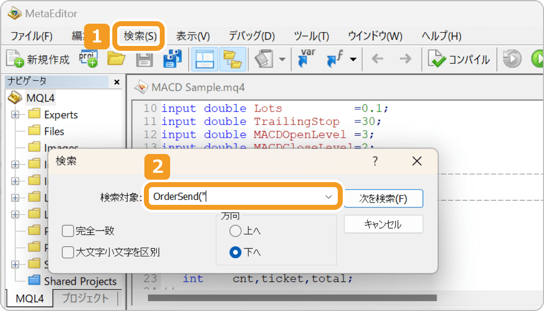 EAのソース画面