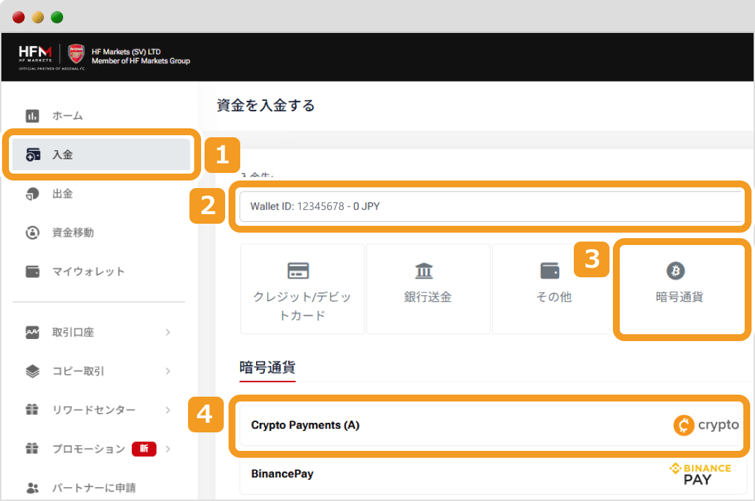 HFMの入金画面1